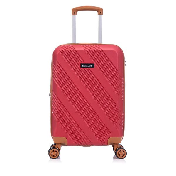 Semi Line Самолетен куфар за ръчен багаж Semi Line T5851-1 Червен