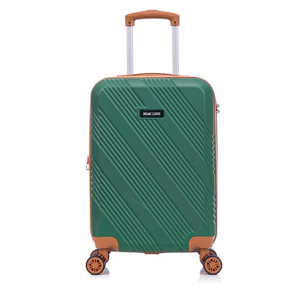 Semi Line Самолетен куфар за ръчен багаж Semi Line T5852-1 Зелен