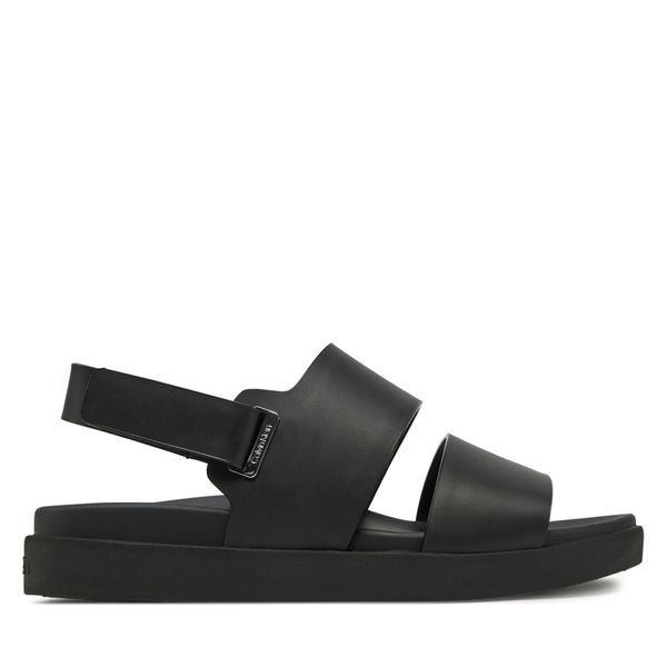 Calvin Klein Сандали Calvin Klein Flat Adj Sandal Eyelet HW0HW02488 Черен