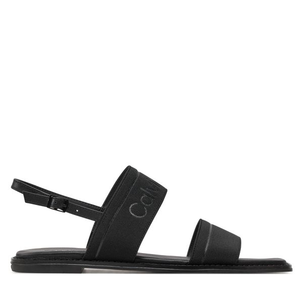 Calvin Klein Сандали Calvin Klein Flat Sandal He HW0HW01990 Черен