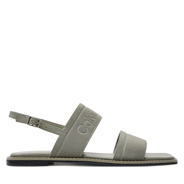Calvin Klein Сандали Calvin Klein Flat Sandal He HW0HW01990 Сив