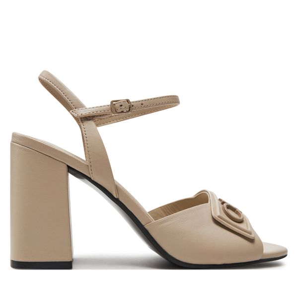 Calvin Klein Сандали Calvin Klein Heel Sandal 85 Relock Lth HW0HW01937 Екрю