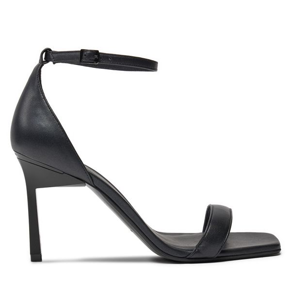 Calvin Klein Сандали Calvin Klein Heel Sandal 90 Pearl Lth HW0HW02066 Черен