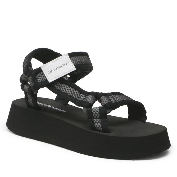 Calvin Klein Jeans Сандали Calvin Klein Jeans Prefresato Sandal Webbing Mesh YW0YW00969 Черен