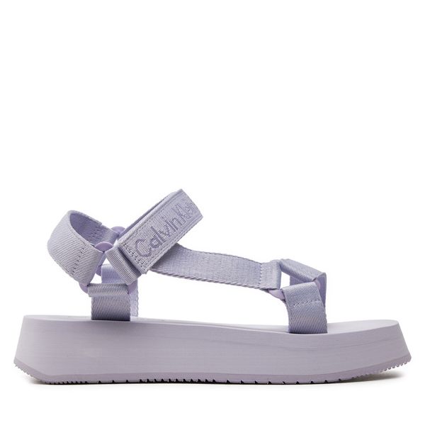 Calvin Klein Jeans Сандали Calvin Klein Jeans Sandal Velcro Webbing In Mtl YW0YW01480 Виолетов