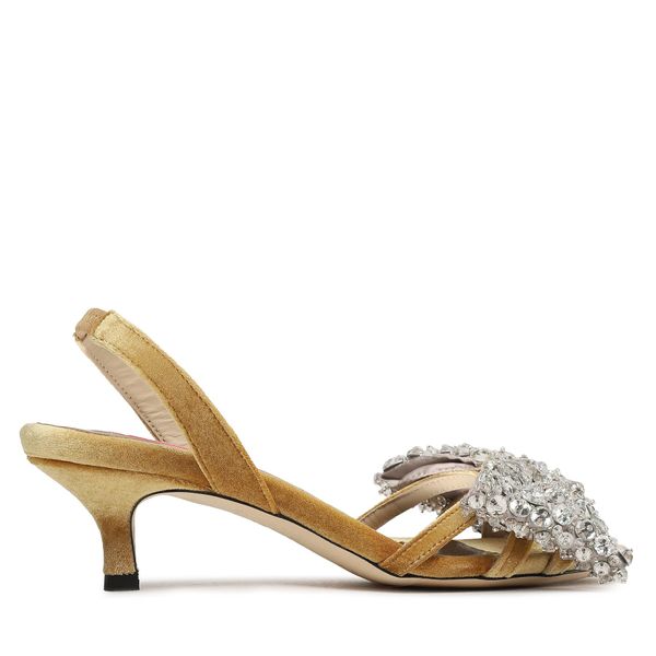 Custommade Сандали Custommade Ambla Crystal Bow 999620025 Кафяв