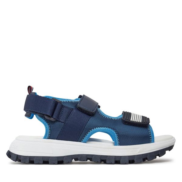 Tommy Hilfiger Сандали Tommy Hilfiger Flag Velcro Sandal T3B2-33434-1591 S Тъмносин