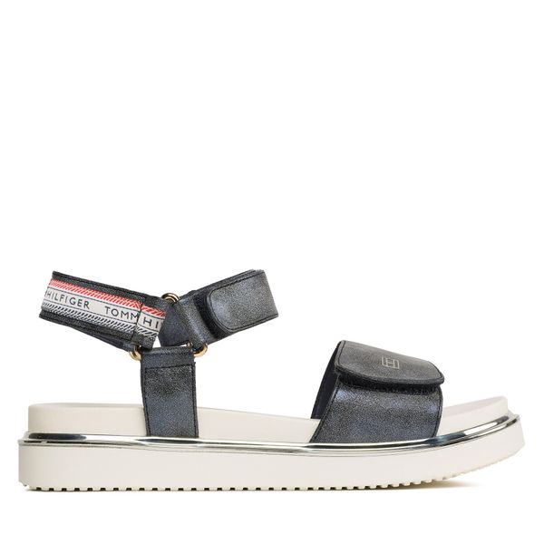 Tommy Hilfiger Сандали Tommy Hilfiger Platform Velcro Sandal T3A2-32760-0568 S Тъмносин