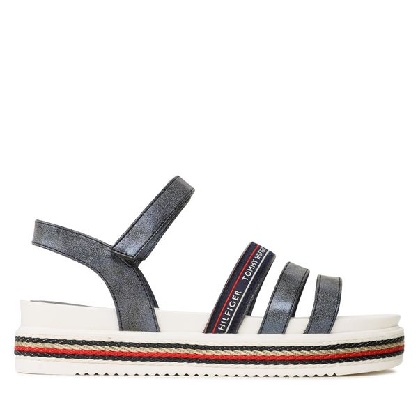 Tommy Hilfiger Сандали Tommy Hilfiger Platform Velcro Sandal T3A2-32763-0568 S Тъмносин