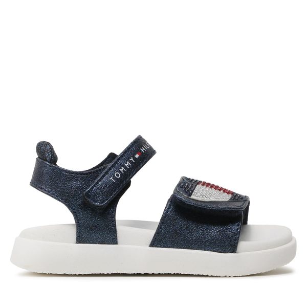 Tommy Hilfiger Сандали Tommy Hilfiger Strass Heart Velcro Sandal T1A2-32752-1367 M Тъмносин