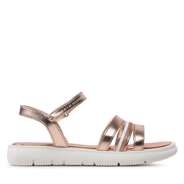 Tommy Hilfiger Сандали Tommy Hilfiger Stripes Velcro Sandal T4A2-32771-1372 S Златист