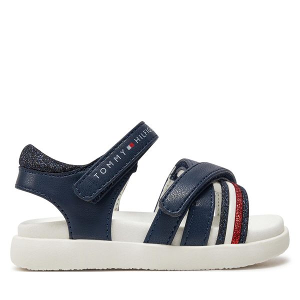 Tommy Hilfiger Сандали Tommy Hilfiger Strippes Velcro Sanadal T1A2-33234-0326 M Тъмносин
