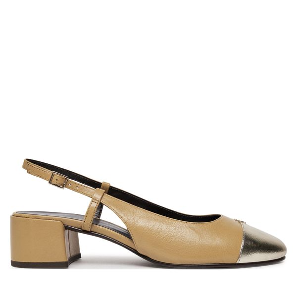 Tory Burch Сандали Tory Burch Cap-Toe Slingback Pump 156302 Бежов