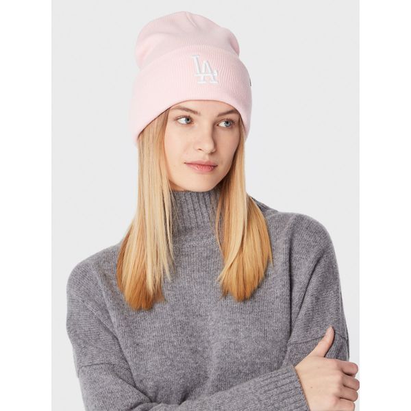 47 Brand Шапка 47 Brand Mlb Los Angeles Dodgers Haymaker 47 Cuff Knit B-HYMKR12ACE-PK Pink