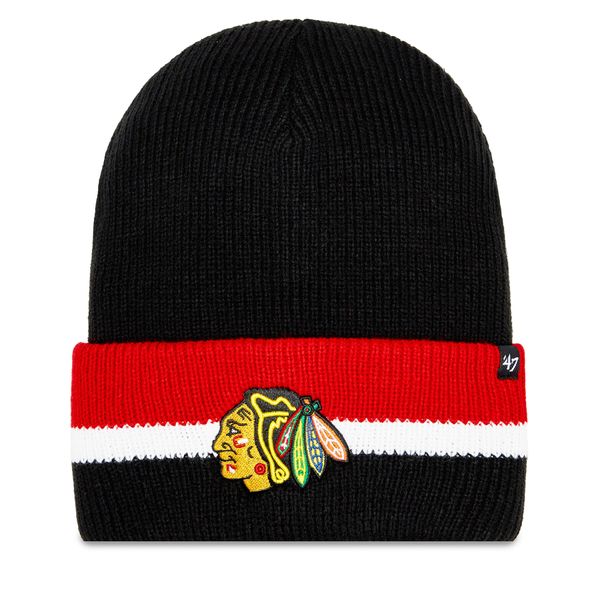 47 Brand Шапка 47 Brand NHL Chicago Blackhawks Split Cuff 47 H-SPLCC04ACE-BKA Black