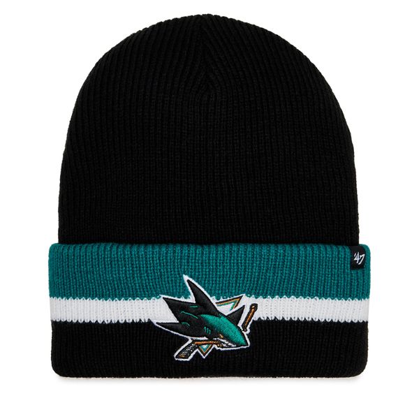 47 Brand Шапка 47 Brand NHL San Jose Sharks Split Cuff 47 H-SPLCC22ACE-BK Black