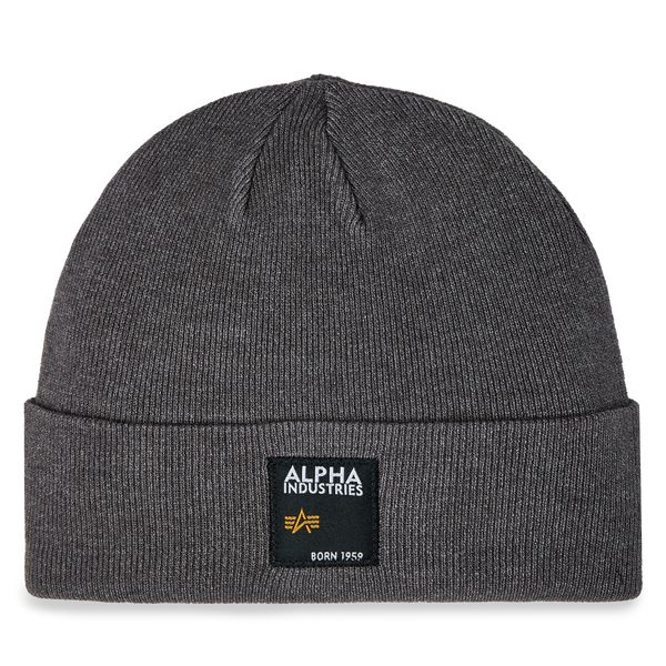 Alpha Industries Шапка Alpha Industries Label Beanie 118934 Vintage Grey 684