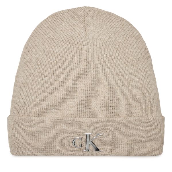 Calvin Klein Jeans Шапка Calvin Klein Jeans Minimal Monogram Beanie K60K611542 Plaza Taupe PED