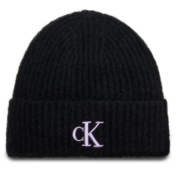 Calvin Klein Jeans Шапка Calvin Klein Jeans Thick Embroidery Beanie K60K612321 Черен