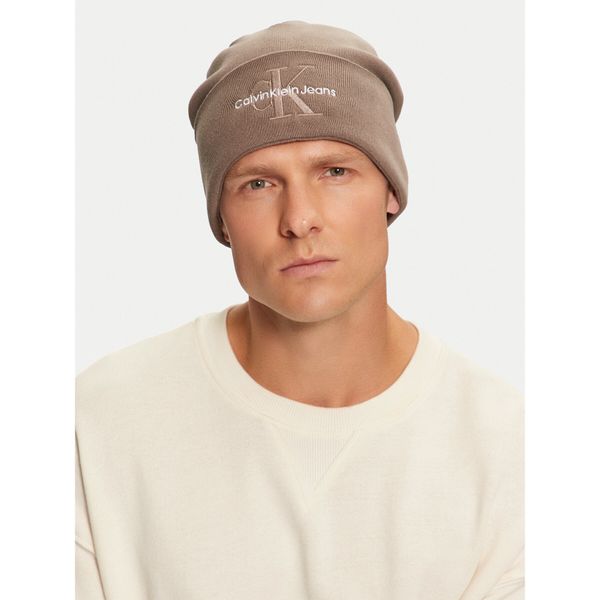 Calvin Klein Шапка Calvin Klein Mono Logo Embro K50K512460 Кафяв