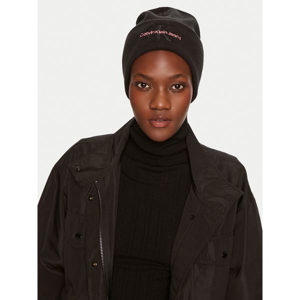 Calvin Klein Шапка Calvin Klein Mono Logo Embro K60K612668 Черен