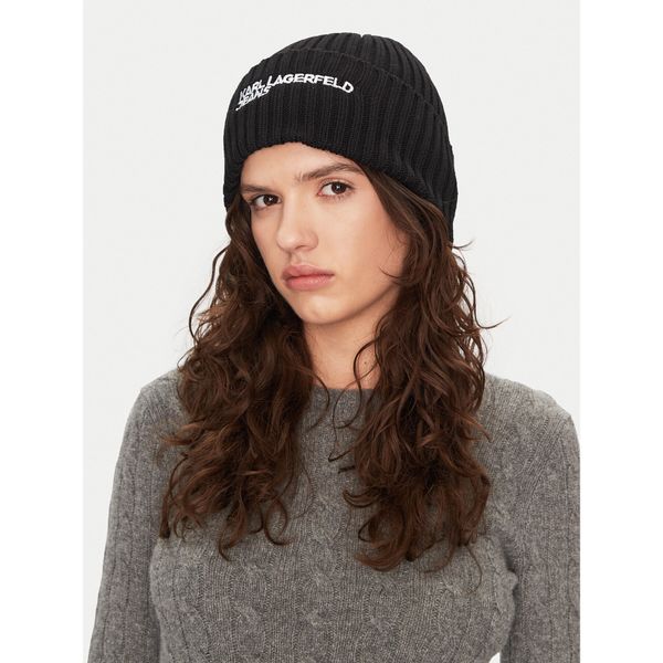 Karl Lagerfeld Jeans Шапка Karl Lagerfeld Jeans A1W33004 Черен