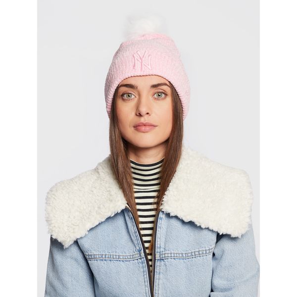 New Era Шапка New Era New York Yankees Chenille Beanie 60284837 Pink