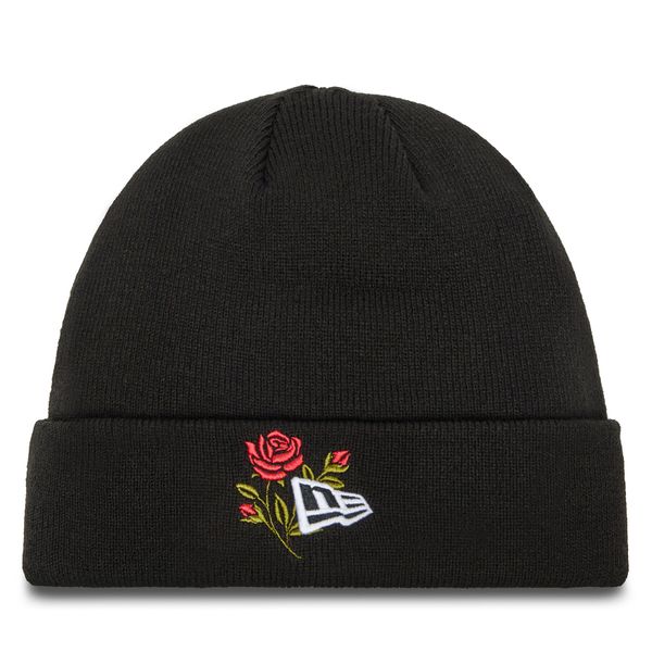 New Era Шапка New Era Rose Icon Cuff Knit Beanie 60580728 Черен