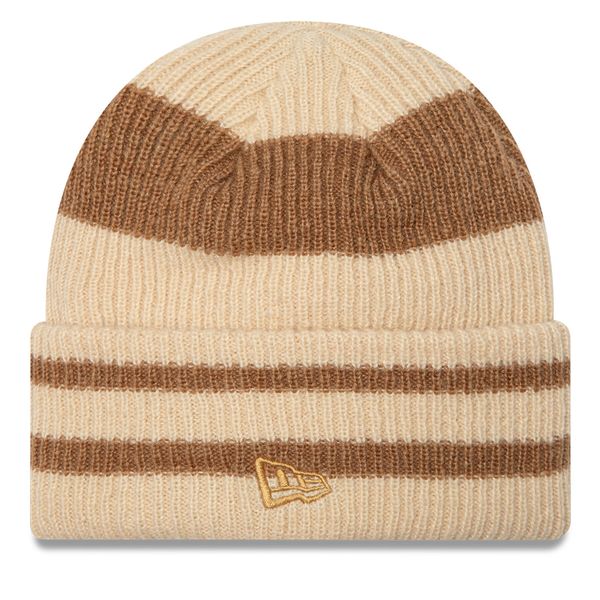 New Era Шапка New Era Stripe Cuff Knit Beanie 60580764 Бежов