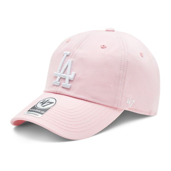 47 Brand Шапка с козирка 47 Brand MLB Los Angeles Dodgers '47 CLEAN UP B-RGW12GWSNL-PTA Petal Pink