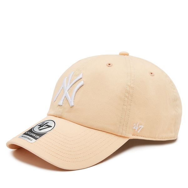 47 Brand Шапка с козирка 47 Brand Mlb New York Yankees '47 Clean Up W/ No Loop Label B-NLRGW17GWS-AF Apricot
