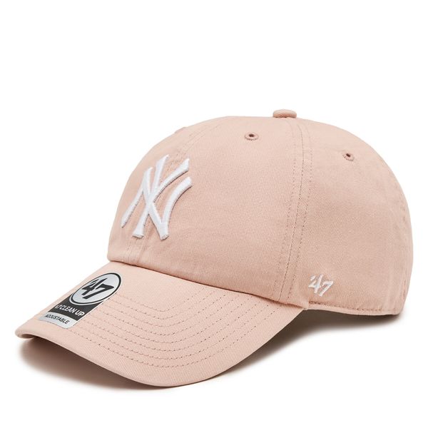 47 Brand Шапка с козирка 47 Brand Mlb New York Yankees '47 Clean Up W/ No Loop Label B-NLRGW17GWS-DVA Dusty Mauve