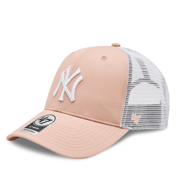 47 Brand Шапка с козирка 47 Brand Mlb New York Yankees Branson BRANS17CTP Розов