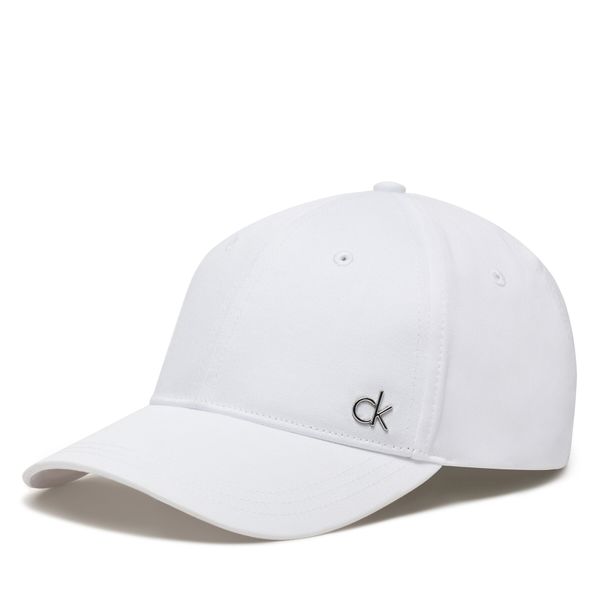 Calvin Klein Шапка с козирка Calvin Klein Ck Metal Cotton Cap K60K613102 Бял