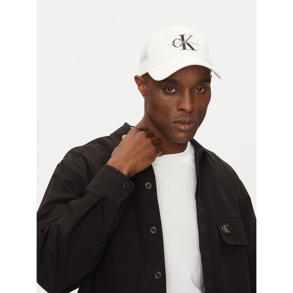 Calvin Klein Jeans Шапка с козирка Calvin Klein Jeans Monologo LV04G5065G Бял