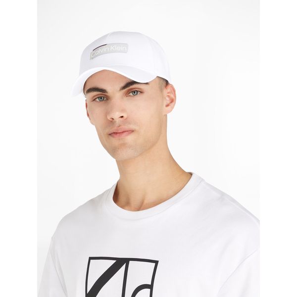 Calvin Klein Шапка с козирка Calvin Klein Layerd Logo Bb Cap K50K510970 Bright White YAF