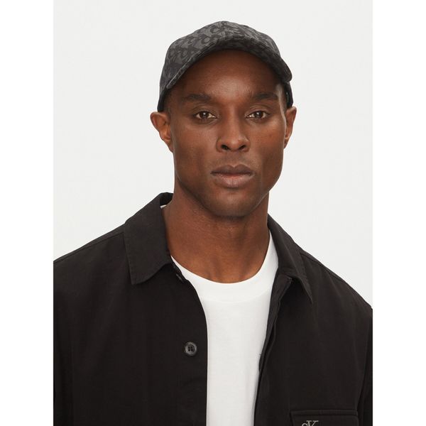 Calvin Klein Шапка с козирка Calvin Klein Logo Jacquard LV04G5066G Черен