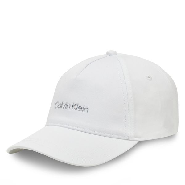 Calvin Klein Шапка с козирка Calvin Klein Must Tpu Logo K60K610525 Бял