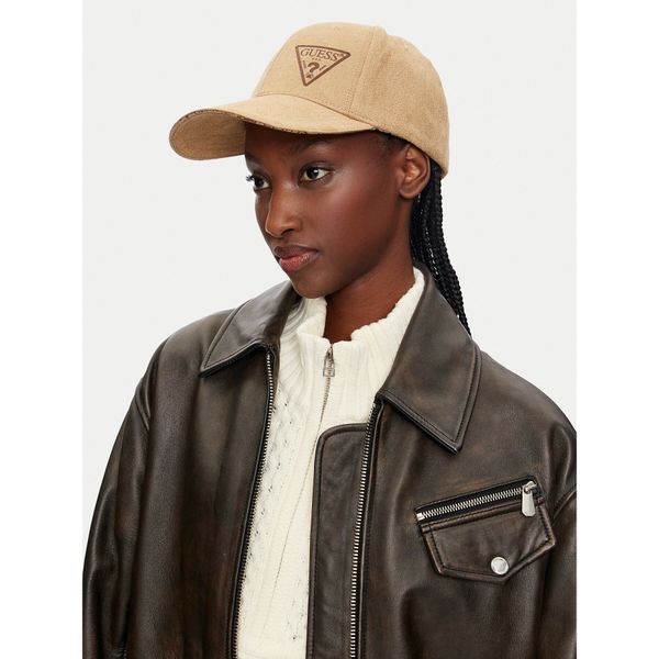 Guess Шапка с козирка Guess AM9464 POL01 Бежов