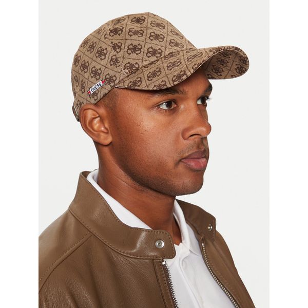 Guess Шапка с козирка Guess AM9485 COT01 Кафяв