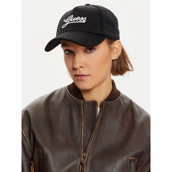 Guess Шапка с козирка Guess AW5182 WOL01 Черен