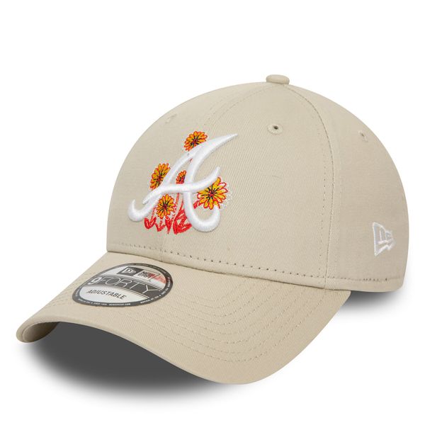 New Era Шапка с козирка New Era Flower Icon 940 Braves 60435112 Бежов