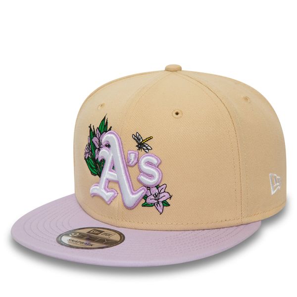 New Era Шапка с козирка New Era Mlb Floral 950 Athletics 60503502 Бежов
