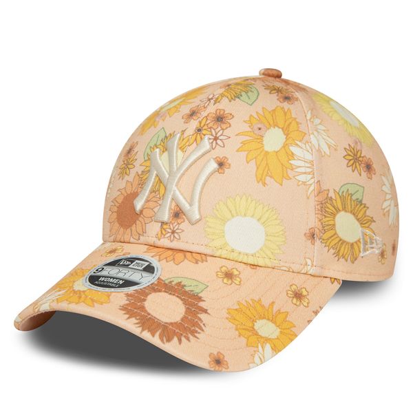 New Era Шапка с козирка New Era Wmns Floral Aop 940 Nyy 60435003 Оранжев