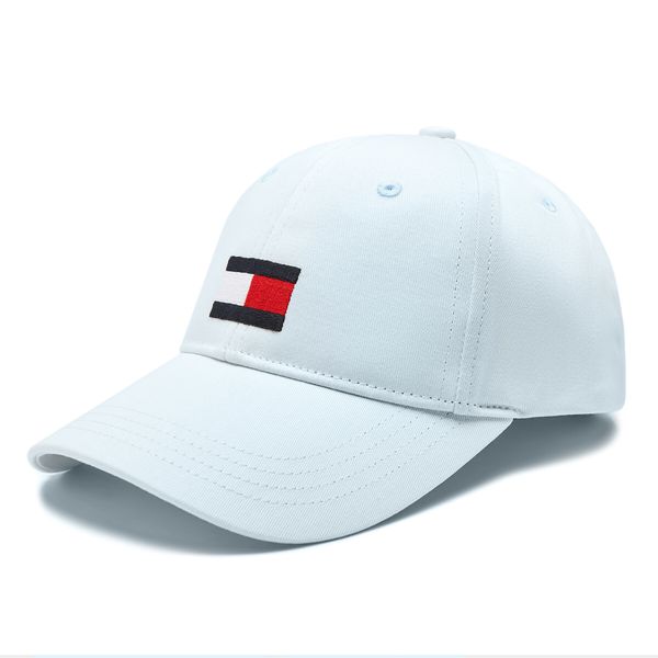 Tommy Hilfiger Шапка с козирка Tommy Hilfiger Big Fag AU0AU01668 Светлосиньо