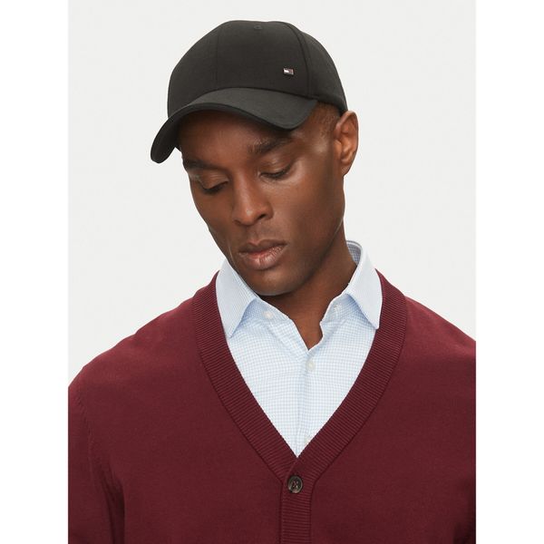 Tommy Hilfiger Шапка с козирка Tommy Hilfiger Corp Flannel AM0AM13164 Черен