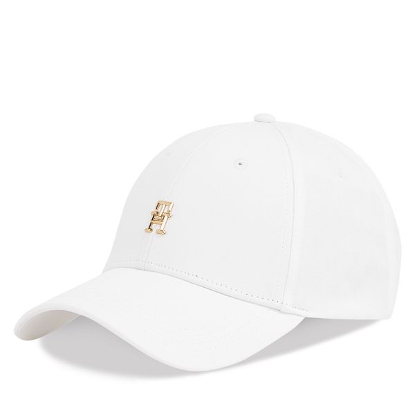 Tommy Hilfiger Шапка с козирка Tommy Hilfiger Elevated Chic Cap AW0AW17128 Бял
