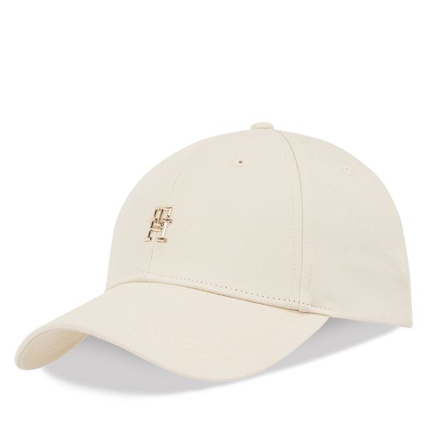 Tommy Hilfiger Шапка с козирка Tommy Hilfiger Elevated Chic Cap AW0AW17128 Екрю