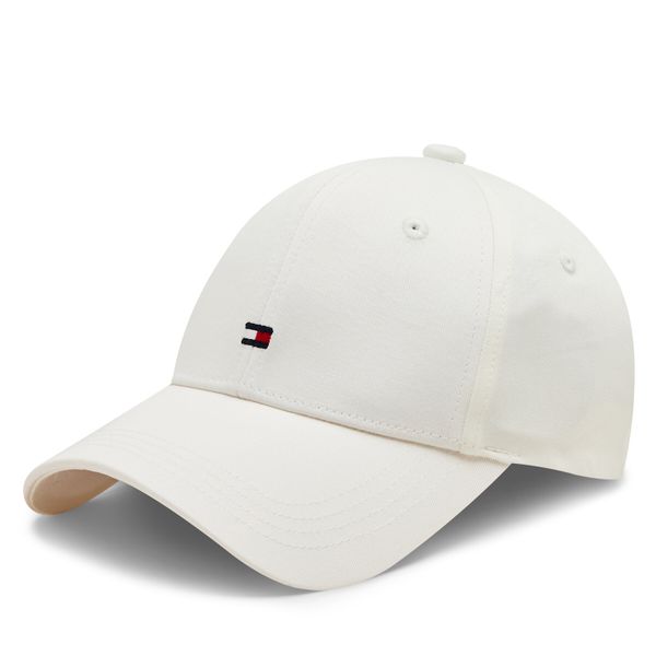 Tommy Hilfiger Шапка с козирка Tommy Hilfiger Essential Flag Cap AW0AW16360 Бял