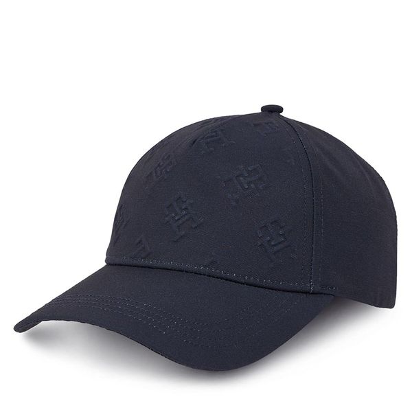 Tommy Hilfiger Шапка с козирка Tommy Hilfiger Monogram Debossed Cap AW0AW15328 Space Blue DW6